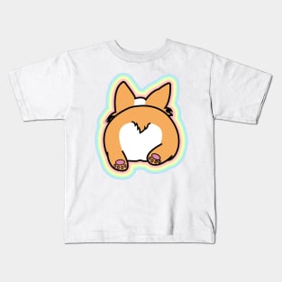 pastel color Cute Corgi Butt Kids T-Shirt